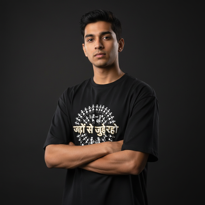 Jado Se Jude Raho Tee - Black, Arms Crossed