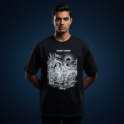 Arjuna's Dilemma Tee - Power Stance, Navy Studio