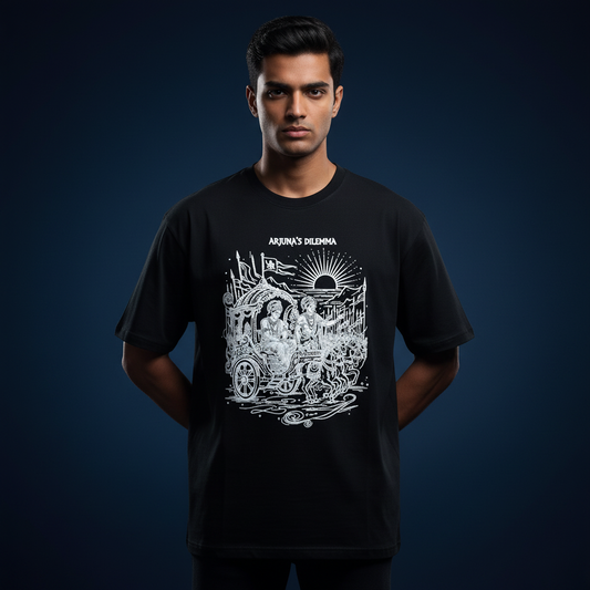 Arjuna's Dilemma Tee - Power Stance, Navy Studio