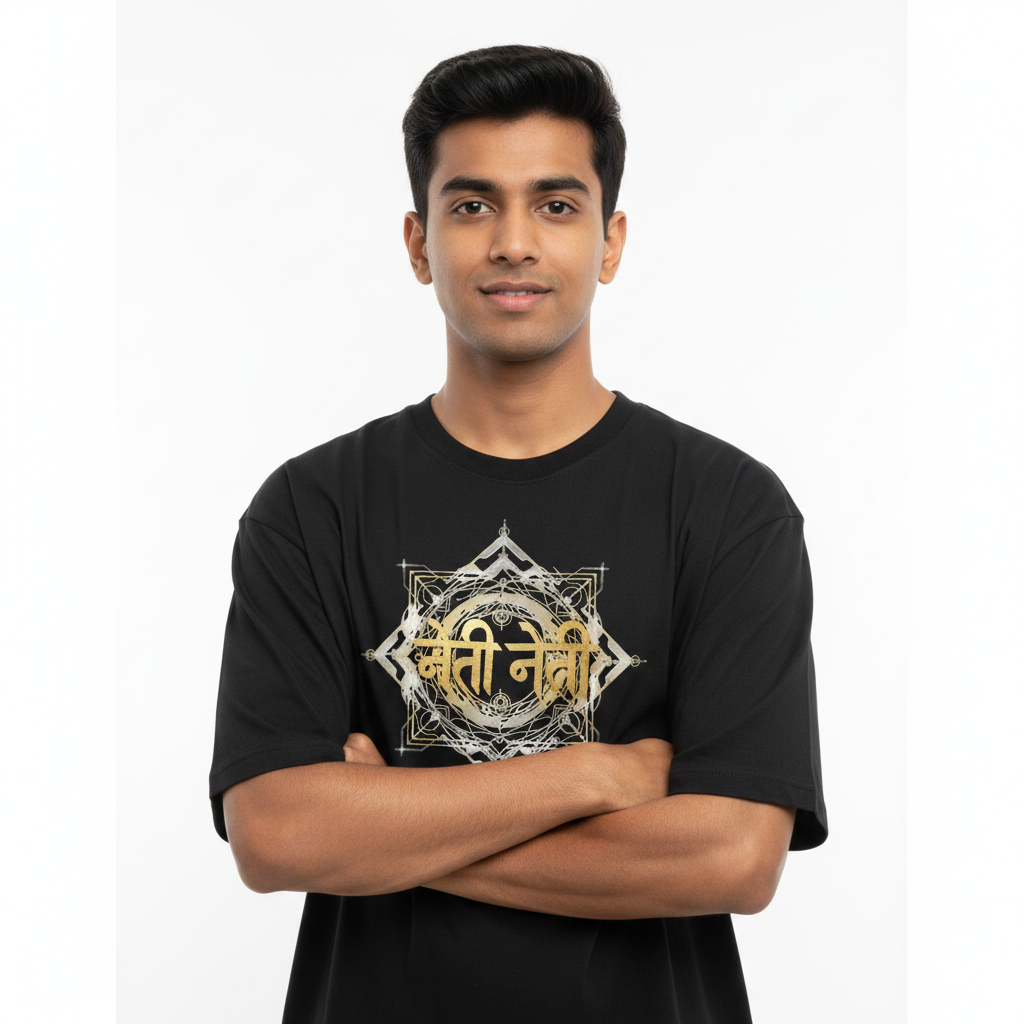 Neti Neti Tee - Arms Crossed Model