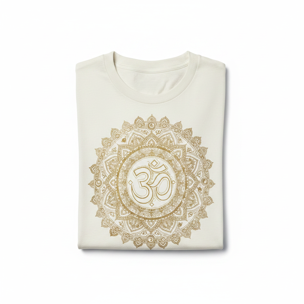 Om Mandala Tee - Folded
