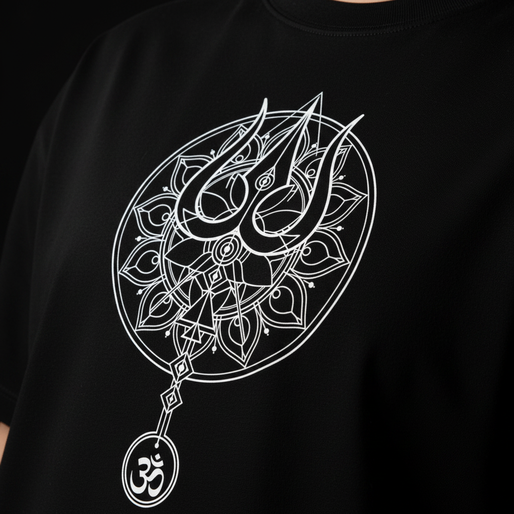 Trishul Tee - Print Detail Close-up